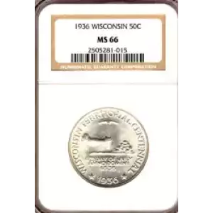 Classic Commemorative Silver--- Wisconsin Territorial Centennial 1936 -Silver- 0.5 Dollar (3)
