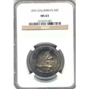 Classic Commemorative Silver--- World's Columbian Exposition Half Dollar 1892 - 1893 -Silver- 0.5 Dollar (3)