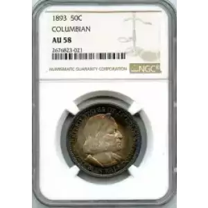 Classic Commemorative Silver--- World's Columbian Exposition Half Dollar 1892 - 1893 -Silver- 0.5 Dollar (3)