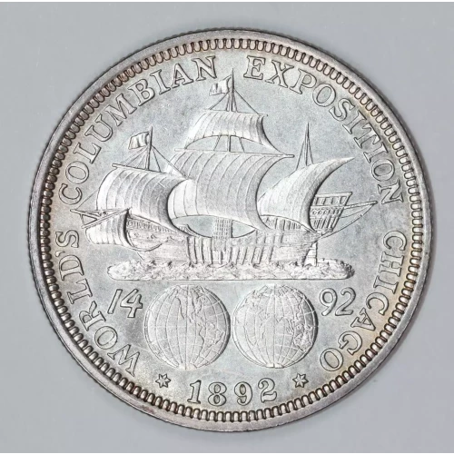 Classic Commemorative Silver--- World's Columbian Exposition Half Dollar 1892 - 1893 -Silver- 0.5 Dollar