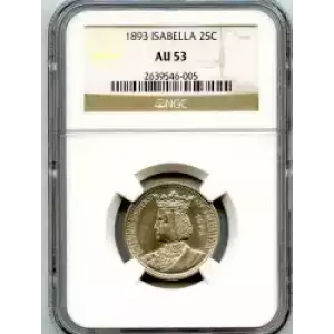 Classic Commemorative Silver--- World's Columbian Exposition, Isabella Quarter 1893-Silver- 0.25 Dollar (3)