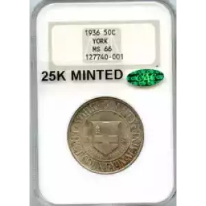 Classic Commemorative Silver--- York County, Maine, Tercentenary 1936 -Silver- 0.5 Dollar (3)