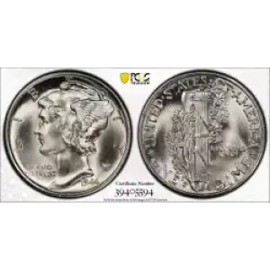 Dimes---Winged Liberty Head or Mercury 1916-1945 -Silver- 1 Dime (3)