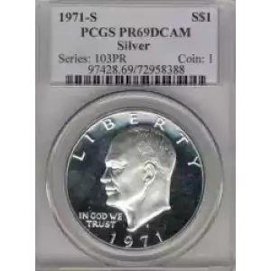 Dollars---Eisenhower 1971-1978 Copper-Nickel- 1 Dollar (3)