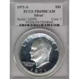 Dollars---Eisenhower 1971-1978 Copper-Nickel- 1 Dollar (3)