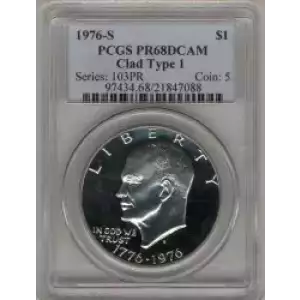 Dollars---Eisenhower 1971-1978 Copper-Nickel- 1 Dollar (3)