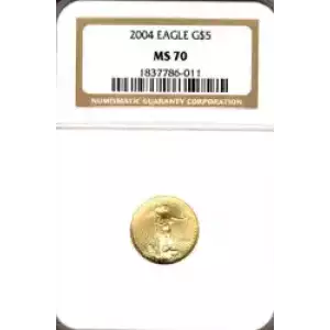 Gold Bullion-Gold Eagles--$5 Gold Eagle 1/10 oz -Gold- 5 Dollar (3)