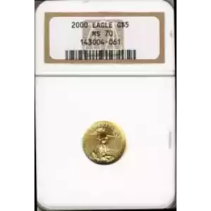 Gold Bullion-Gold Eagles--$5 Gold Eagle 1/10 oz -Gold- 5 Dollar (3)