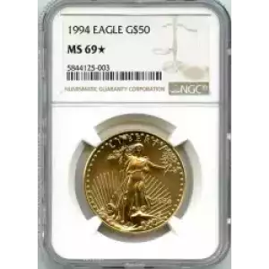 Gold Bullion-Gold Eagles--$50 Gold Eagle 1 oz -Gold- 50 Dollar (3)