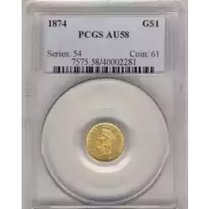 Gold Dollars---Indian Princess Head, Large Head 1856-1889 -Gold- 1 Dollar (3)