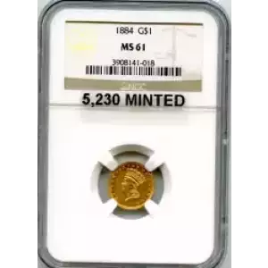 Gold Dollars---Indian Princess Head, Large Head 1856-1889 -Gold- 1 Dollar (3)