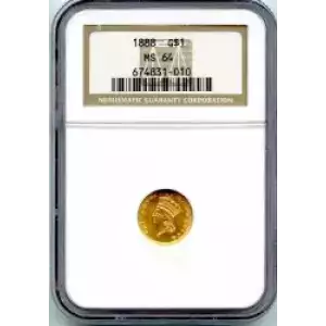 Gold Dollars---Indian Princess Head, Large Head 1856-1889 -Gold- 1 Dollar (3)