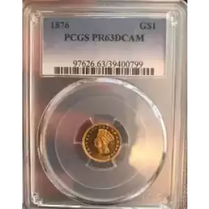 Gold Dollars---Indian Princess Head, Large Head 1856-1889 -Gold- 1 Dollar (3)