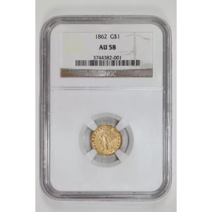 Gold Dollars---Indian Princess Head, Small Head 1854-1856 -Gold- 1 Dollar