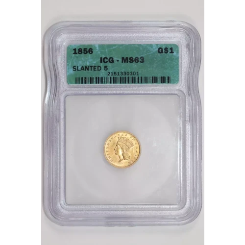 Gold Dollars---Indian Princess Head, Small Head 1854-1856 -Gold- 1 Dollar