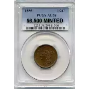 Half Cents -Braided Hair 1840-57 -Copper (3)