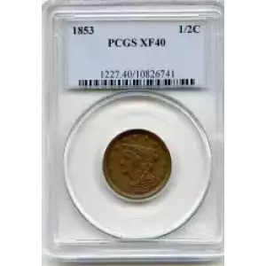 Half Cents -Braided Hair 1840-57 -Copper (3)