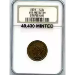 Half Cents -Braided Hair 1840-57 -Copper (3)