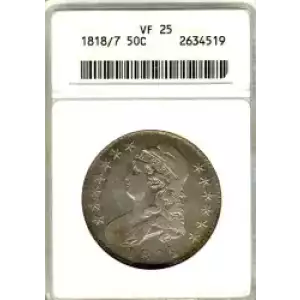 Half Dollars---Capped Bust, Reeded Edge 1836-1839 -Silver- 0.5 Dollar (3)