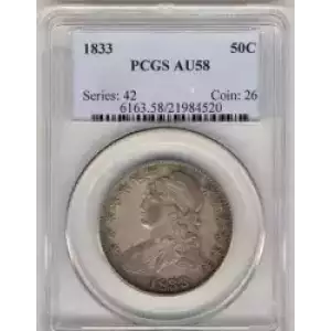 Half Dollars---Capped Bust, Reeded Edge 1836-1839 -Silver- 0.5 Dollar (3)