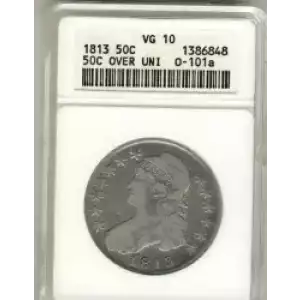 Half Dollars---Capped Bust, Reeded Edge 1836-1839 -Silver- 0.5 Dollar (3)