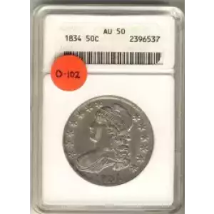 Half Dollars---Capped Bust, Reeded Edge 1836-1839 -Silver- 0.5 Dollar (3)