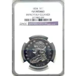 Half Dollars---Capped Bust, Reeded Edge 1836-1839 -Silver- 0.5 Dollar (3)