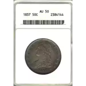 Half Dollars---Capped Bust, Reeded Edge 1836-1839 -Silver- 0.5 Dollar (3)