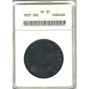 Half Dollars---Capped Bust, Reeded Edge 1836-1839 -Silver- 0.5 Dollar (3)