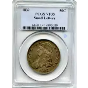 Half Dollars---Capped Bust, Reeded Edge 1836-1839 -Silver- 0.5 Dollar (3)