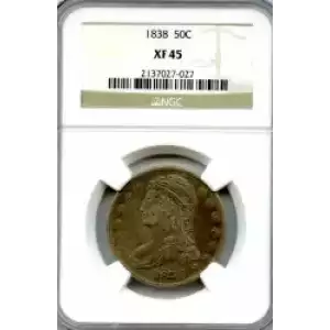 Half Dollars---Capped Bust, Reeded Edge 1836-1839 -Silver- 0.5 Dollar (3)