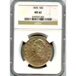 Half Dollars---Capped Bust, Reeded Edge 1836-1839 -Silver- 0.5 Dollar (3)