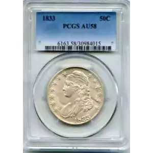 Half Dollars---Capped Bust, Reeded Edge 1836-1839 -Silver- 0.5 Dollar (3)