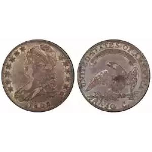 Half Dollars---Capped Bust, Reeded Edge 1836-1839 -Silver- 0.5 Dollar (3)