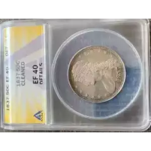 Half Dollars---Capped Bust, Reeded Edge 1836-1839 -Silver- 0.5 Dollar (3)