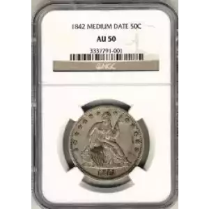 Half Dollars---Liberty Seated 1839-1891 -Silver- 0.5 Dollar (3)