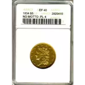 Half Eagles---Classic Head, 1834-1838 -Gold- 5 Dollar (3)