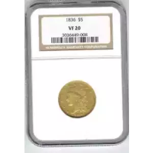 Half Eagles---Classic Head, 1834-1838 -Gold- 5 Dollar (3)