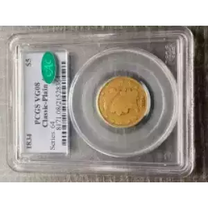Half Eagles---Classic Head, 1834-1838 -Gold- 5 Dollar (3)