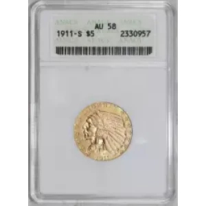 Half Eagles---Indian Head 1908-1929 -Gold- 5 Dollar