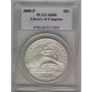 Modern Commemoratives --- Library of Congress Bicentennial 2000 -Silver- 1 Dollar (3)