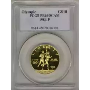 Modern Commemoratives --- Los Angeles Olympiad 1983-1984-Gold- 10 Dollar (3)