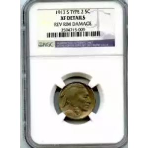 Nickel Five Cent Pieces-Indian Head or Buffalo (3)