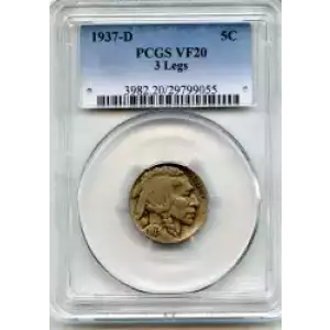 Nickel Five Cent Pieces-Indian Head or Buffalo (3)