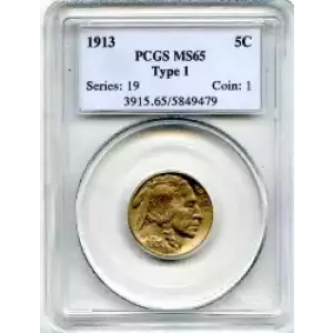 Nickel Five Cent Pieces-Indian Head or Buffalo (3)