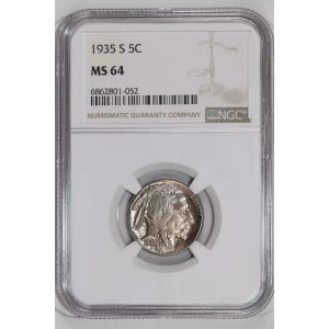 Nickel Five Cent Pieces-Indian Head or Buffalo