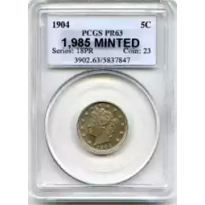 Nickel Five Cent Pieces-Liberty Head 1883-1913 (3)