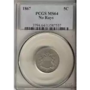 Nickel Five Cent Pieces-Shield 1866-1883 (3)