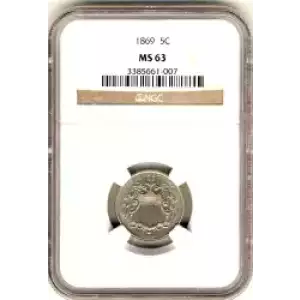 Nickel Five Cent Pieces-Shield 1866-1883 (3)
