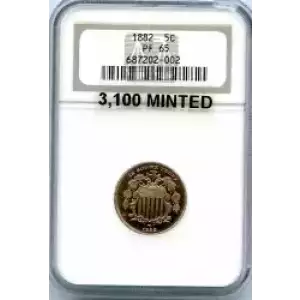 Nickel Five Cent Pieces-Shield 1866-1883 (3)